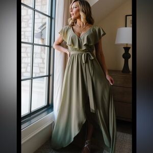 Baltic Born Olive Green Maxi Dress